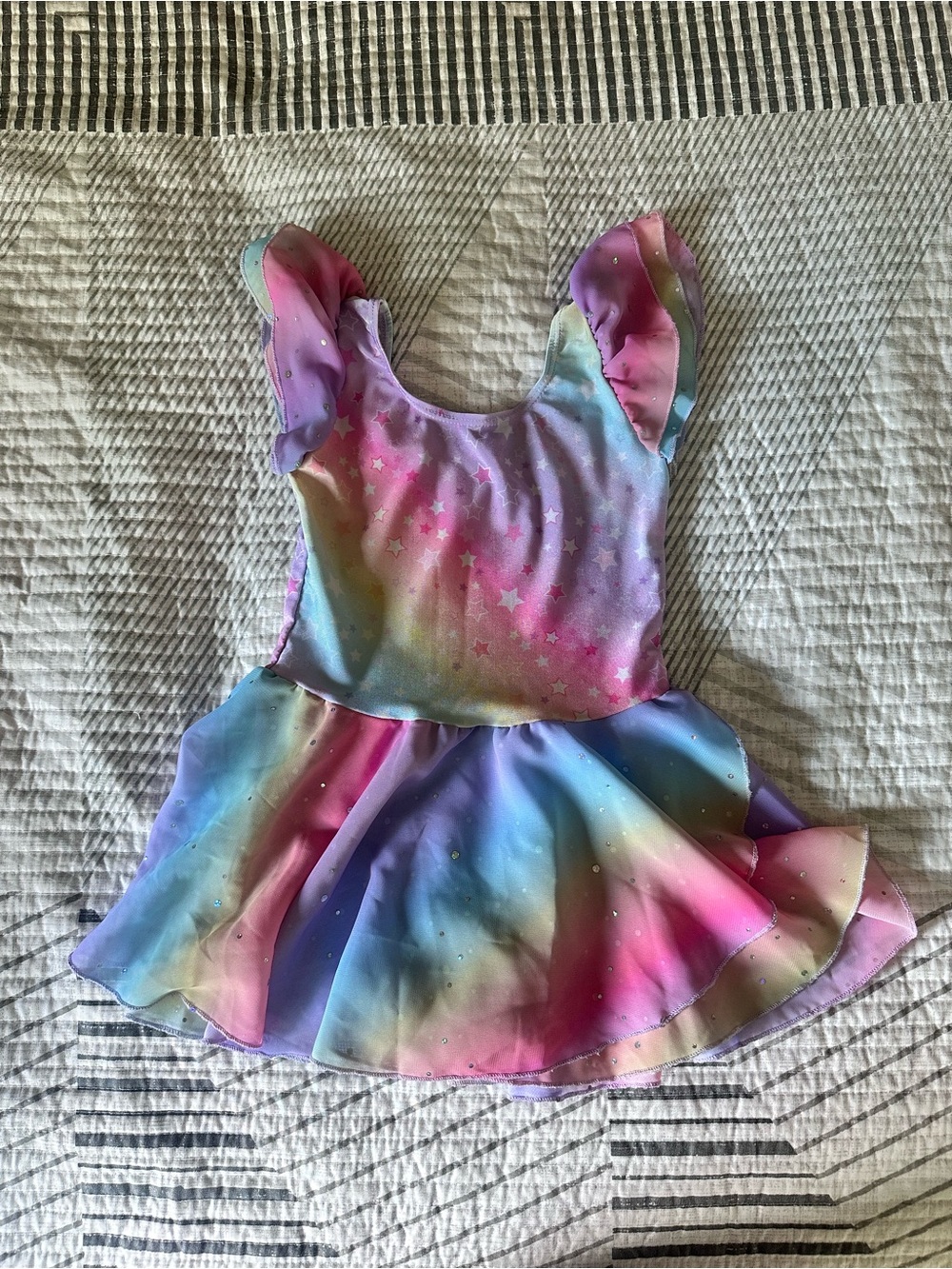 Kids Rainbow Star Ballet Dress - Multicolor